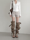Renkit Hook Corset Collar Shirt