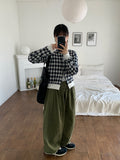Coco Round Check Crop Cardigan