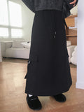 Tarp Peach Fuzz Cotton Cargo Two Way String Long Skirt