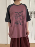 [unisex] Yuhamu Printing Over Short Sleeve T-shirt