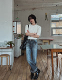 Mild terry round half knit