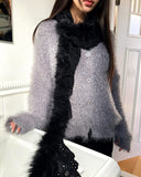 Kir Lace Fur Scarf Muffler
