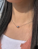 Mipo Silver Clear Ball Necklace