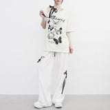 Pidyu Color Matching Side Slit Pants