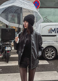 Villa Hand Washing Leather Biker Jacket