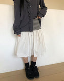 June Stripe Color Banding Tiered Skirt
