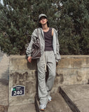 Resin flare fit banding pants