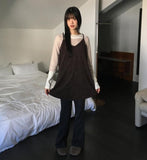 Kuyo Bokashi Knit Layered Sleeveless One Piece