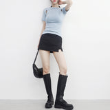 Riffen reverse slit T-shirt