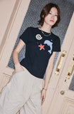 Dolphin Pop Crop Short Sleeve Tee
