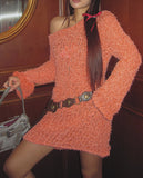 Mandarin Unbalanced Long Knit