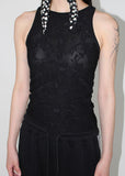 FLOWER APPLIQUE SLEEVELESS