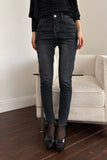 Slim fit dark washing skinny denim