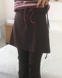 Surfit pin tuck boot cut skirt pants