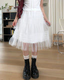 Rita Chiffon Frill Midi Skirt