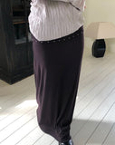 Sureden Studded Maxi Long Skirt