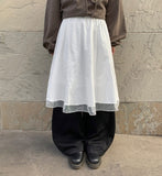 Kehri Layered Dot Banding Midi Skirt