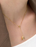 Champagne Moon Dew Drop Silver Darling Necklace