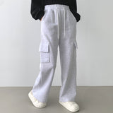 4-color Pocket Cargo Long Wide Banding Training Pants