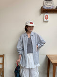 [unisex] G-Seth Summer Stripe Long Sleeve Shirt