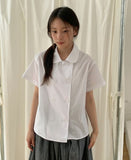 [BAONHAUS] Pironi Double Short Sleeve Blouse