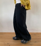 Ticob Black Blue Balloon Denim Pants