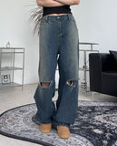 Peber Damage Banded Denim Pants