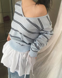 Moem Zen Stripe V-Neck Knit