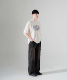 Brushed Washing Cargo Denim Pants