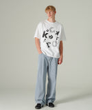 Nine Stripe Wide Denim Pants