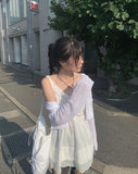 Luko Cable V Crop Cardigan