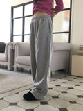 Mohi Fleece Brushed Two-Way Long Wide Jogger Pants