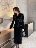 Roselle Peplum Tie Velvet Jacket Blouse
