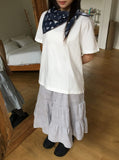 Saya Tiered Banding Midi Skirt