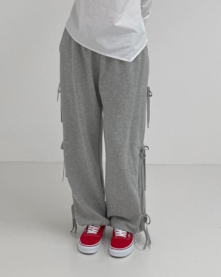 【INCHANT ME】Ribbon Two-Way Wide Training Pants INCHANT ME(インチャントミー) - リボンツーウェイワイド