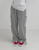 Ribbon Two-Way Wide Training Pants
