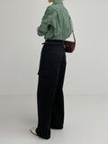 Cargo Cotton Wide Denim Pants