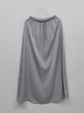 Banding Satin Long Skirt