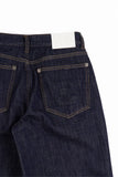 Non-fade slub low denim pants