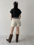 Oxford Cotton Half-length Shorts