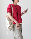 [1+1] Pastel Layered Short Sleeve T-shirt