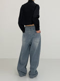 [unisex] Slit stopper wide pants