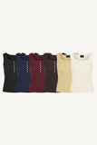 Button ribbed sleeveless