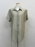 Tencel collar strap blouse