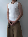 Double Line Ribbed Sleeveless
