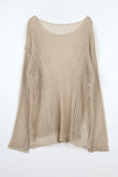 Long boat neck knit