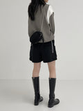 Cargo corduroy half-length pants