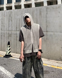 Summer Mesh Hood Vest Zip-up