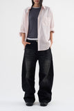 Sheer rounded boxy fit shirt
