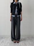 Hugo Belted One-Tuck Wide Slacks